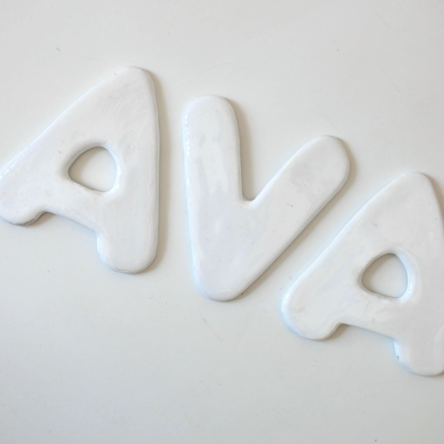 Lettres personnalisées blanches