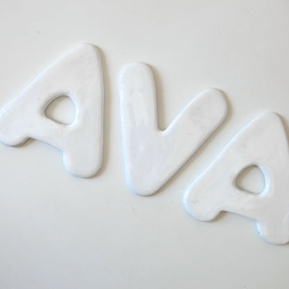 Lettres personnalisées blanches