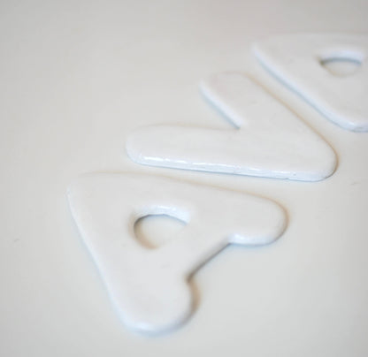 Lettres personnalisées blanches