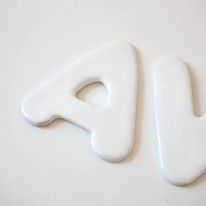 Lettres personnalisées blanches