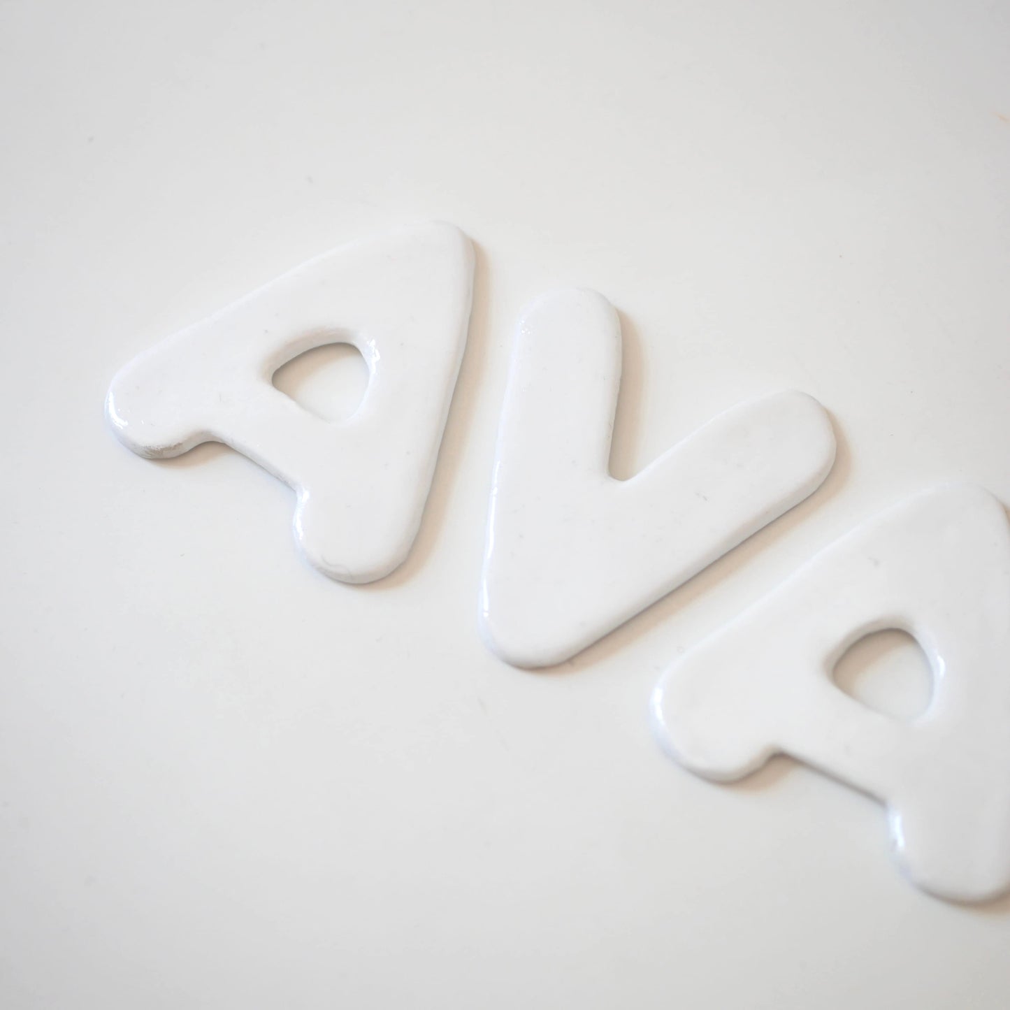 Lettres personnalisées blanches
