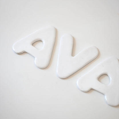Lettres personnalisées blanches