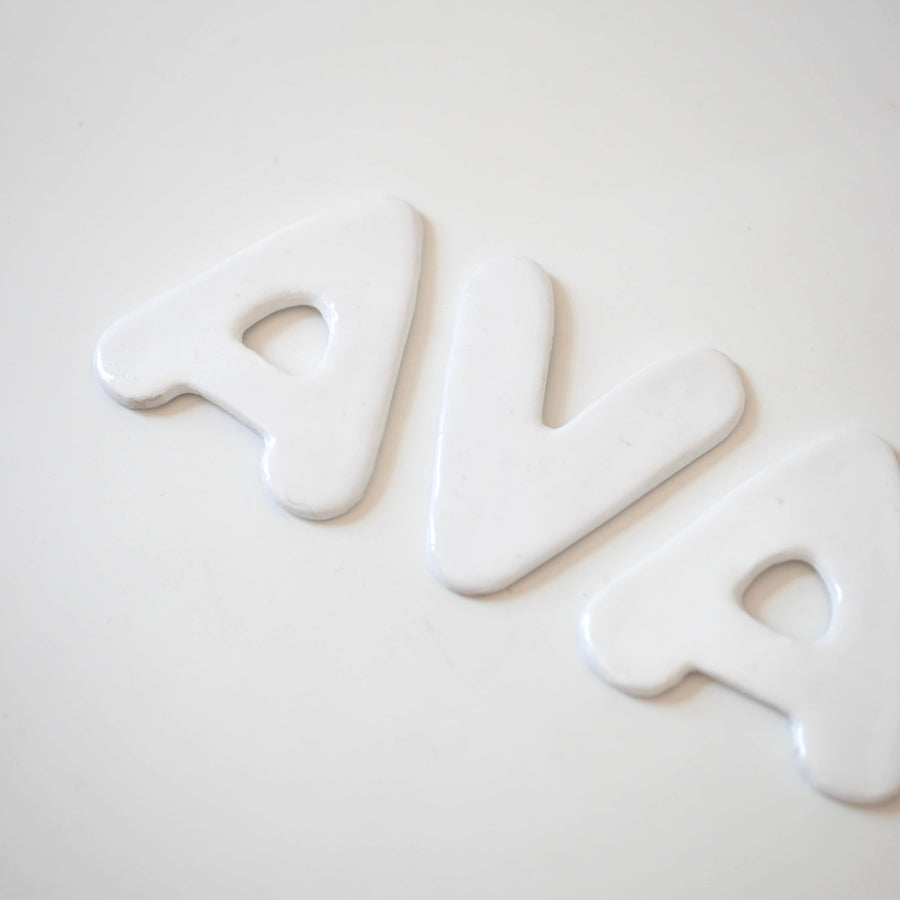 Lettres personnalisées blanches
